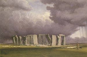 Stonehenge: Viharos nap, 1846 (akvarell grafit felett, papíron)